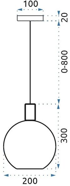 Κρεμαστό φωτιστικό Milk Glass Ball APP666-1CP Gold