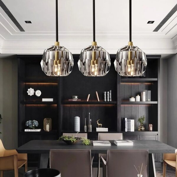 Κρυστάλλινο Φωτιστικό Οροφής APP588-3CPR Μαύρο