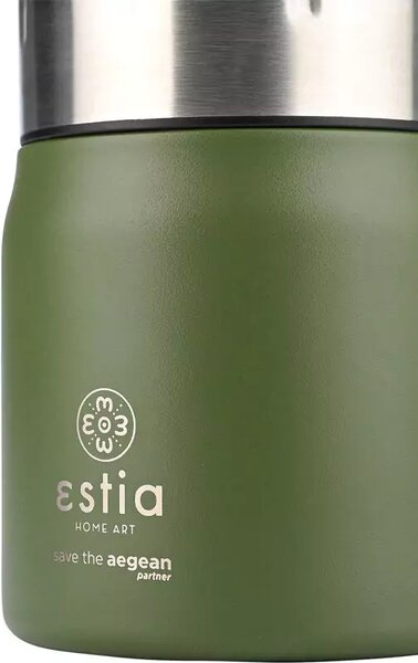 Ανοξείδωτος θερμός φαγητού Lunch Pot Save the Aegean 0.5lt Estia 19 - Dark green