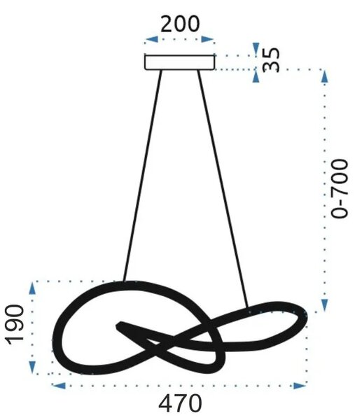 Μοντέρνο φωτιστικό οροφής LED + APP818-CP REMOTE Gold
