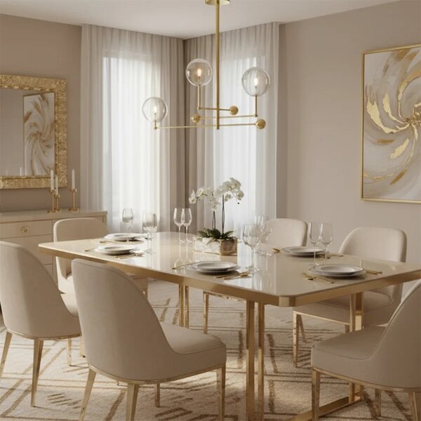 Γυάλινο Κρεμαστό Φωτιστικό Μπάλας 3 τμχ APP918-3CP Gold