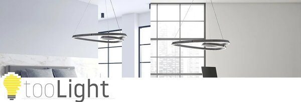 Κρεμαστό φωτιστικό οροφής LED Loop + Τηλεχειριστήριο APP798-cp Chrome