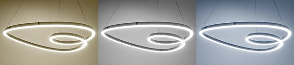Κρεμαστό φωτιστικό οροφής LED Loop + Τηλεχειριστήριο APP798-cp Chrome