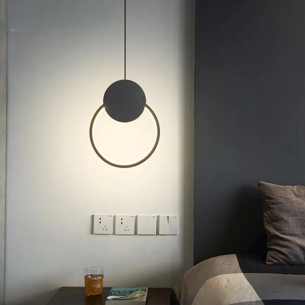 APP852-CP LED Κρεμαστό Φωτιστικό Οροφής Μαύρο