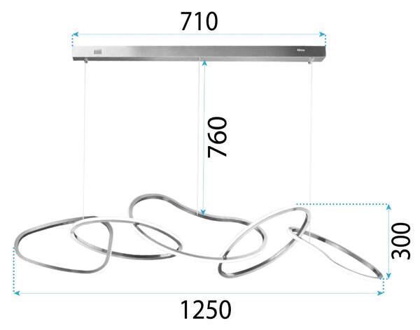 Κρεμαστό φωτιστικό LED APP1054-CP