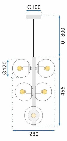 APP1163-6CP Κρεμαστό φωτιστικό