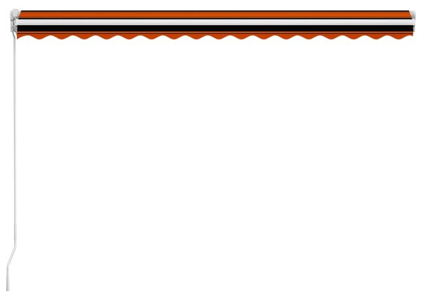 VidaXL Τέντα Συρόμενη Χειροκίνητη Πορτοκαλί / Καφέ 450 x 300 εκ
