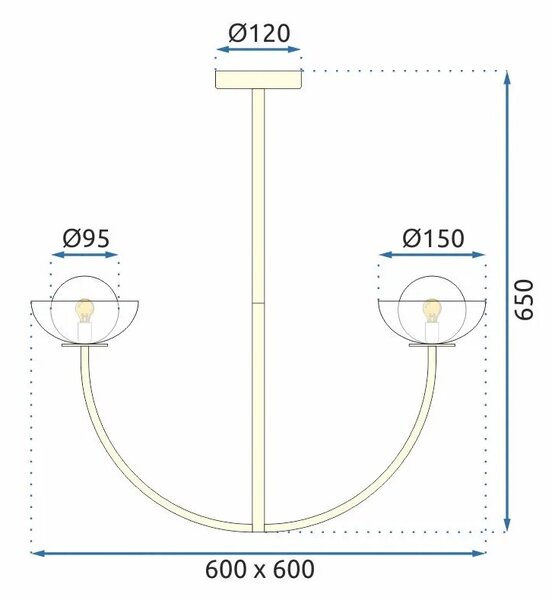 APP1200-CP Κρεμαστό φωτιστικό