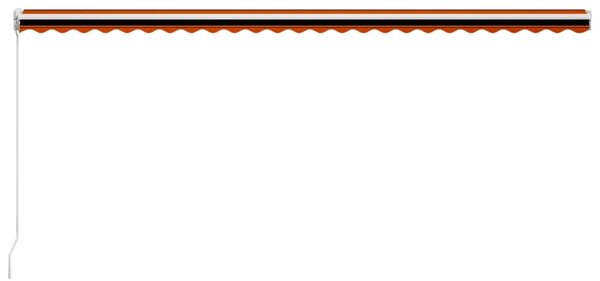 VidaXL Τέντα Συρόμενη Χειροκίνητη Πορτοκαλί / Καφέ 600 x 300 εκ