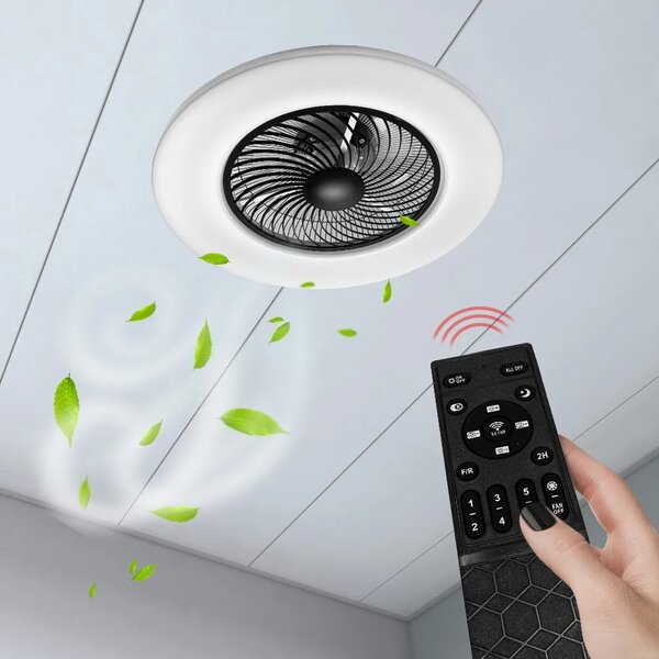 Πολυέλαιος με ανεμιστήρα Λάμπα APP1552-C BLACK ανεμιστήρας