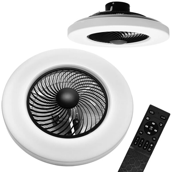 Πολυέλαιος με ανεμιστήρα Λάμπα APP1552-C BLACK ανεμιστήρας