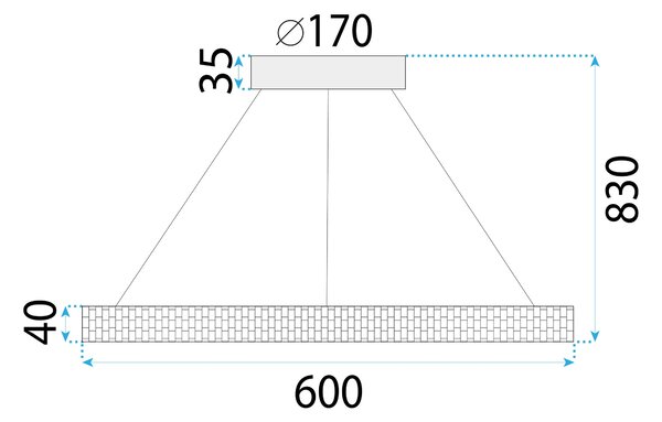 Κρεμαστό φωτιστικό LED APP1511-CP CHROM