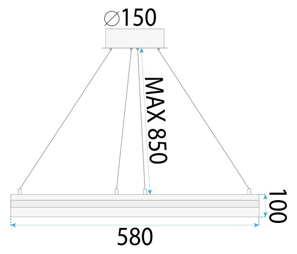 Κρεμαστό φωτιστικό LED APP1672-CP GOLD
