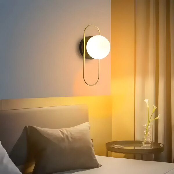 ΦΩΤΙΣΤΙΚΟ ΤΟΙΧΟΥ SCALL APP1756-1W BRUSH GOLD WHITE