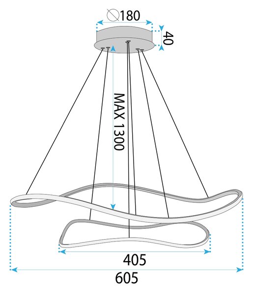 Lampa wisząca LHJ017-CP2 GOLD