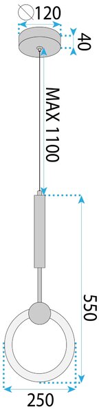 Φωτιστικό οροφής LED LHJ059-1CP Brush Gold