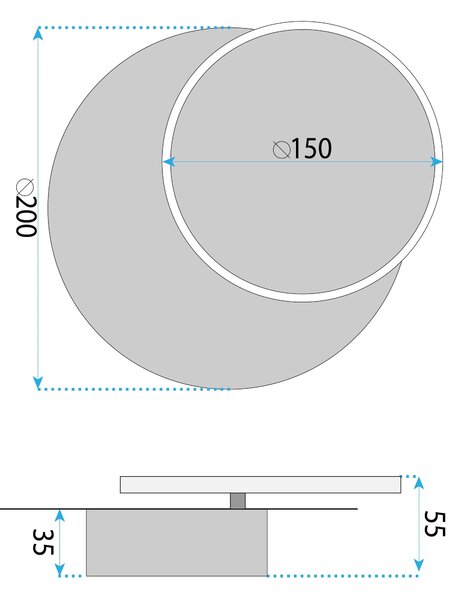 ΦΩΤΙΣΤΙΚΟ ΤΟΙΧΟΥ LED LHJ082-W BLACK
