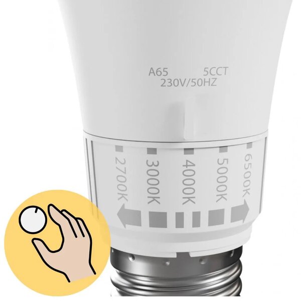 Λάμπα LED 5 αποχρώσεων φωτός GLS E27 230V 10W 5CCT