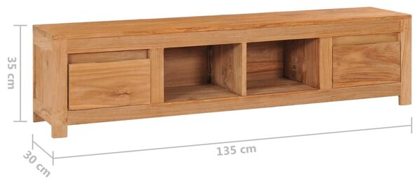 VidaXL Έπιπλο Τηλεόρασης 135 x 30 x 35 εκ. από Μασίφ Ξύλο Teak