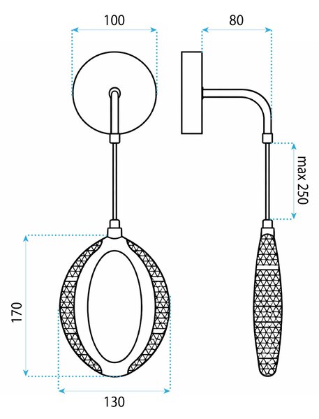 ΕΠΙΤΟΙΧΟ ΦΩΤΙΣΤΙΚΟ LED G175-W GOLD