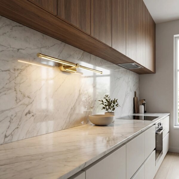 Επιτοίχο φωτιστικό μπάνιου LED APP1890-1W 60 cm GOLD