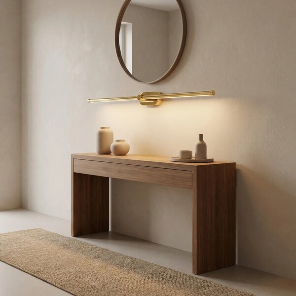 Επιτοίχο φωτιστικό μπάνιου LED APP1891-1W 80 cm GOLD