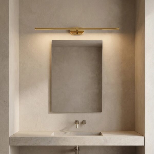 Επιτοίχο φωτιστικό μπάνιου LED APP1891-1W 80 cm GOLD