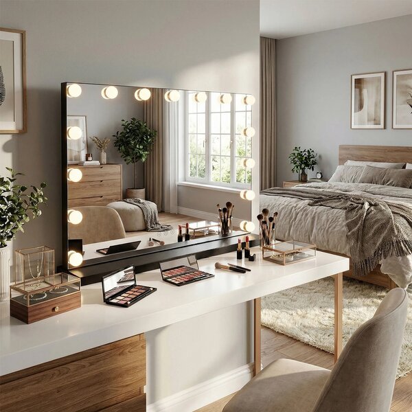 ΚΑΘΡΕΦΤΗΣ ΤΟΙΧΟΥ LED HOLLYWOOD Black 80x60