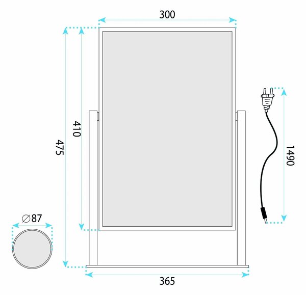 ΚΑΘΡΕΦΤΗΣ ΤΟΙΧΟΥ LED LUMI White 30x40cm
