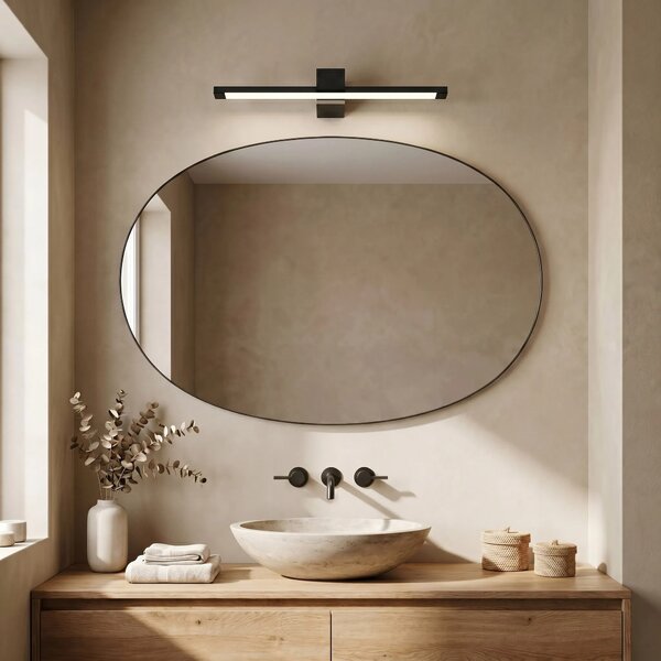 Επιτοίχο φωτιστικό μπάνιου LED SWE050-1W 60 cm Black