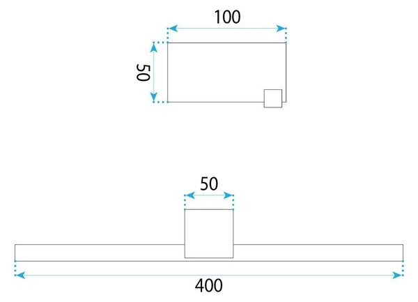 Επιτοίχο φωτιστικό μπάνιου LED SWE049-1W 40 cm Black