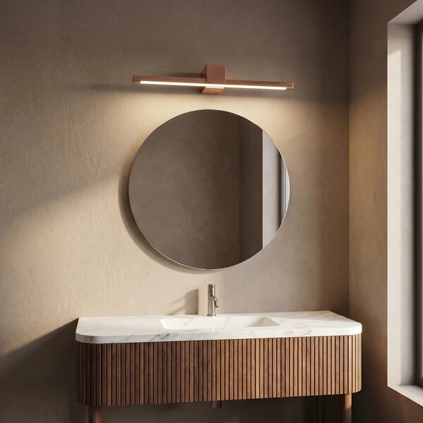 Επιτοίχο φωτιστικό μπάνιου LED SWE053-1W 60 cm COPPER BRUSH