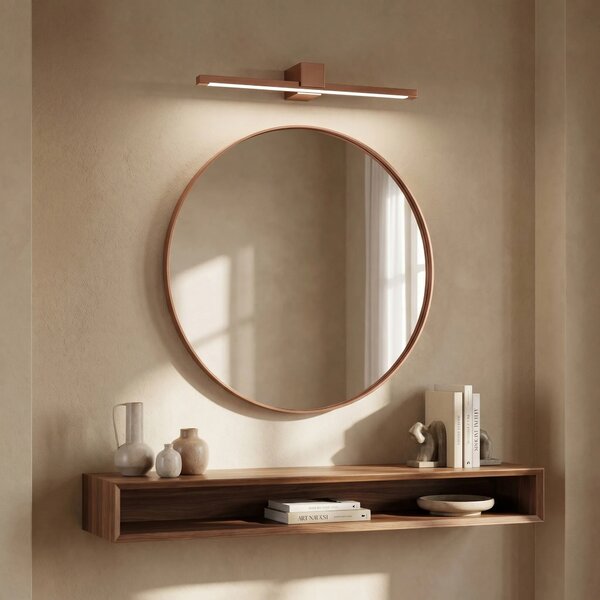Επιτοίχο φωτιστικό μπάνιου LED SWE053-1W 60 cm COPPER BRUSH