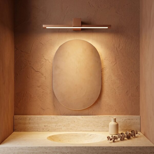 Επιτοίχο φωτιστικό μπάνιου LED SWE053-1W 60 cm COPPER BRUSH