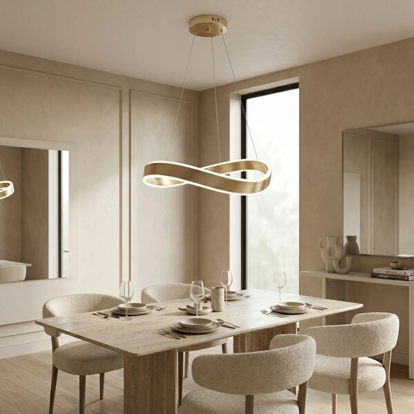ΚΡΕΜΑΣΤΟ ΦΩΤΙΣΤΙΚΟ ΟΡΟΦΗΣ SWE067-CP 60cm BRUSH GOLD
