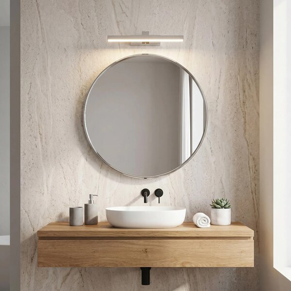 Επιτοίχο φωτιστικό μπάνιου LED SWE001-1W 43cm CHROME