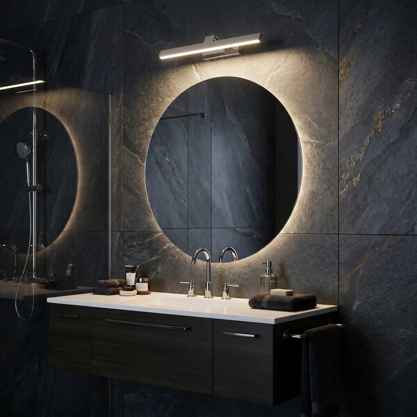 Επιτοίχο φωτιστικό μπάνιου LED SWE001-1W 43cm CHROME