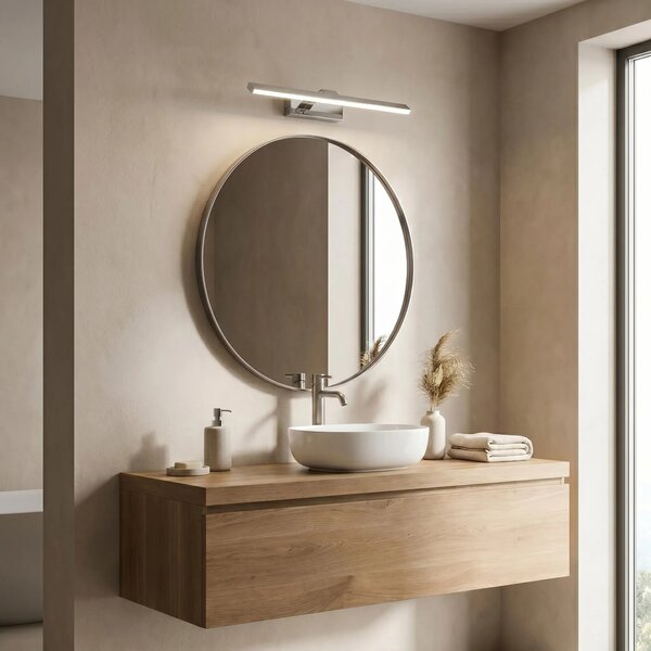 Επιτοίχο φωτιστικό μπάνιου LED SWE001-1W 43cm CHROME