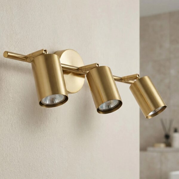 Επιτοίχο φωτιστικό μπάνιου APP1898-3W BRUSH GOLD