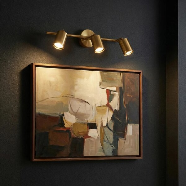 Επιτοίχο φωτιστικό μπάνιου APP1898-3W BRUSH GOLD