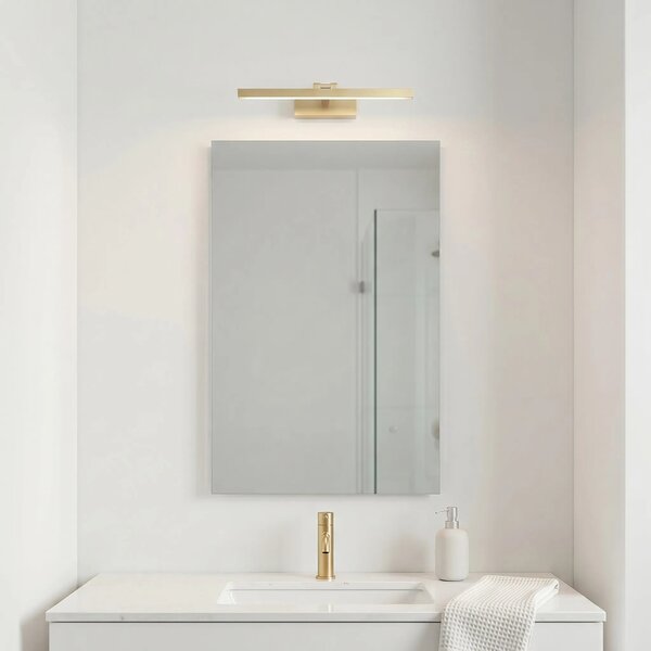 Επιτοίχο φωτιστικό μπάνιου LED APP1863-1W 40cm BRUSH GOLD