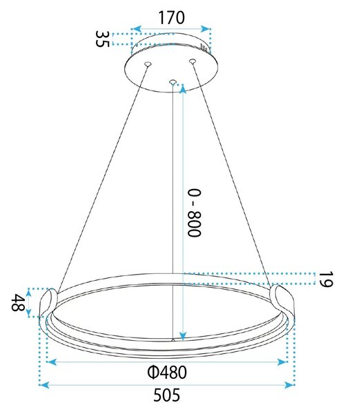 Φωτιστικό οροφής LED APP1927-CP Black