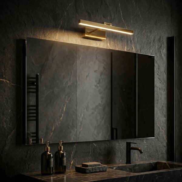 Επιτοίχο φωτιστικό μπάνιου LED APP1860-1W 40cm GOLD