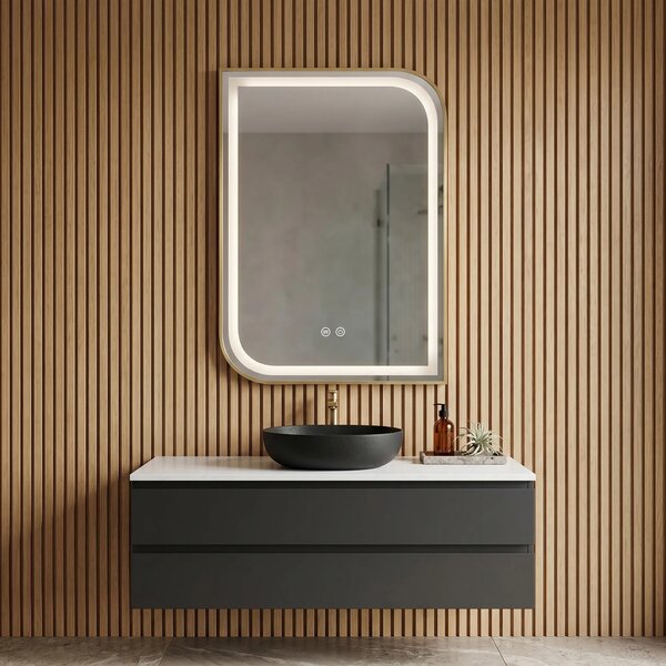 ΚΑΘΡΕΦΤΗΣ ΤΟΙΧΟΥ LED ZONE 70X50 BRUSH GOLD