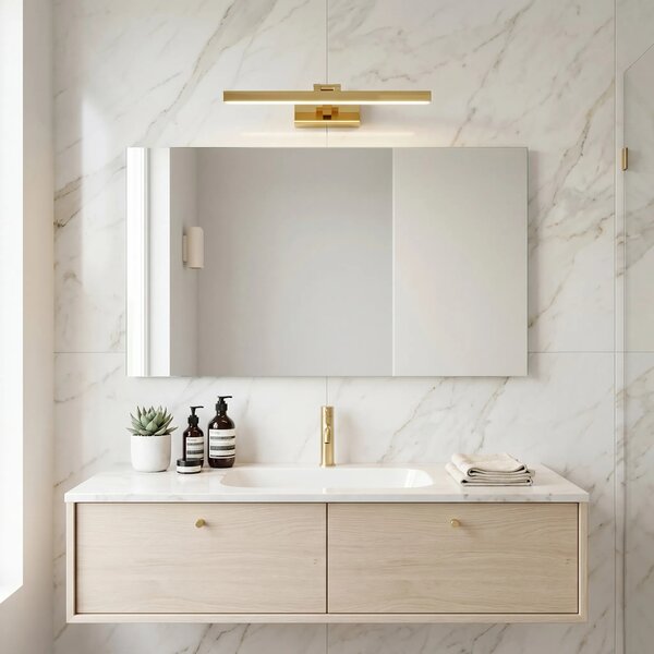 Επιτοίχο φωτιστικό μπάνιου LED APP1860-1W 40cm GOLD