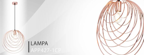 ΓΕΩΜΕΤΡΙΚΟ ΦΩΤΙΣΤΙΚΟ ΟΡΟΦΗΣ APP427-1CP Rose Gold
