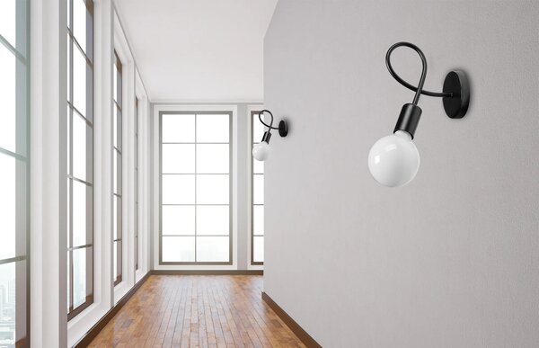 Απλίκα τοίχου PARADISE Metal Loft 392199 Μαύρο