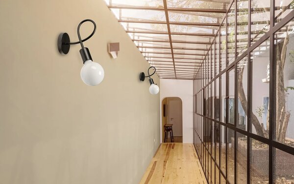 Απλίκα τοίχου PARADISE Metal Loft 392199 Μαύρο