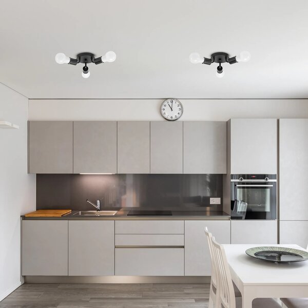 Τριπλό Μεταλλικό Φωτιστικό Οροφής Plafond APP701-3C Μαύρο