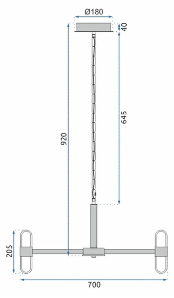 ΣΥΓΧΡΟΝΗ APP770-6C LED Κρεμαστό Φωτιστικό Οροφής